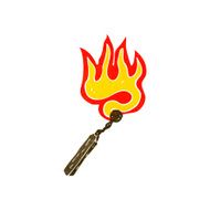 cartoon burning match N25