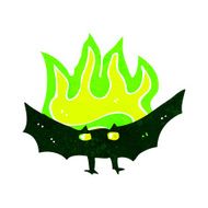 cartoon spooky vampire bat N15