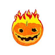 cartoon spooky pumpkin N13