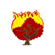 cartoon burning tree N16