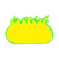 cartoon green fire border N4