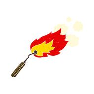 cartoon burning match N26