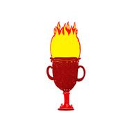 cartoon flaming trophy N2