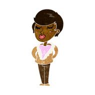 cartoon cool relaxed woman N6