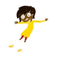 cartoon crazy excited girl N6