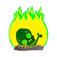 cartoon burning old bones N4