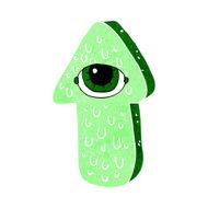 cartoon slimy arrow symbol N6