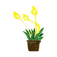 cartoon orchid plant N6