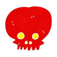 cartoon spooky skull symbol N13