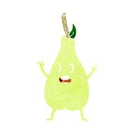 cartoon frightened pear N6