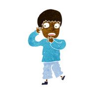 cartoon frightened boy N9