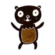 cartoon black bear cub N19