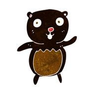 cartoon black bear cub N20