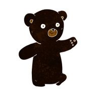 cartoon black bear cub N22