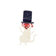 cartoon monkey in top hat N11