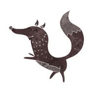 cartoon happy wolf N11