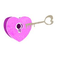 cartoon heart with keyhole N15