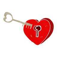 cartoon heart with keyhole N16
