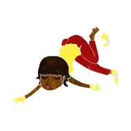 cartoon woman floating N6