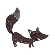 cartoon little wolf cub N4