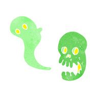 cartoon spooky skull N96