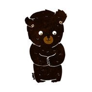 cute cartoon black bear N21