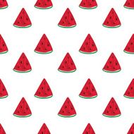 Slices of watermelon seamless pattern