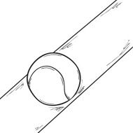 tenis ball on the line