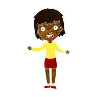 cartoon excited woman N73