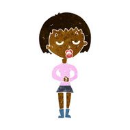 cartoon bored woman waiting N4