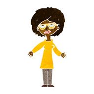 Cartoon Woman Wearing Glasses N13