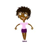 cartoon excited woman N74