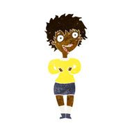 cartoon excited woman N75