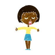cartoon bored woman N19