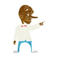 cartoon old man pointing N5