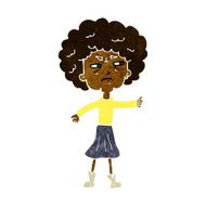 cartoon annoyed old woman N11