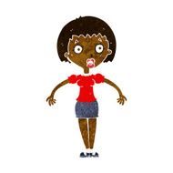 cartoon confused woman shrugging shoulders N5