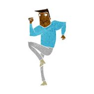 cartoon man jogging on spot N6