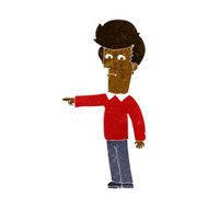 Cartoon Man Pointing N119
