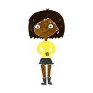 cartoon happy woman N142