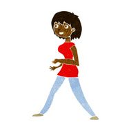 Cartoon Woman Walking N8