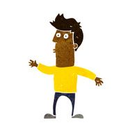 cartoon surprised man N81
