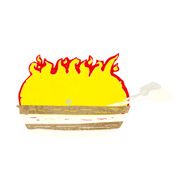 cartoon burning boat N2