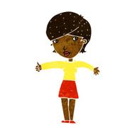 cartoon woman giving thumbs up symbol N33