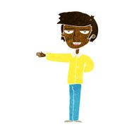 cartoon man gesturing welcome N6