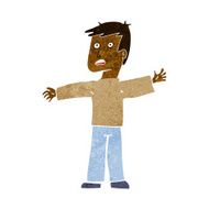cartoon surprised man N82