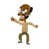 cartoon frightened old man N20