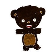 cartoon teddy black bear cub N3