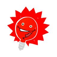 happy flashing red light bulb cartoon N3
