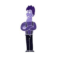 cartoon happy vampire N22